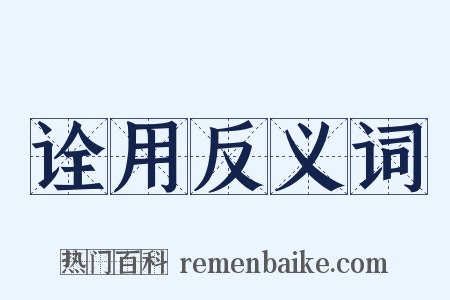 诠用反义词是什么意思的图片